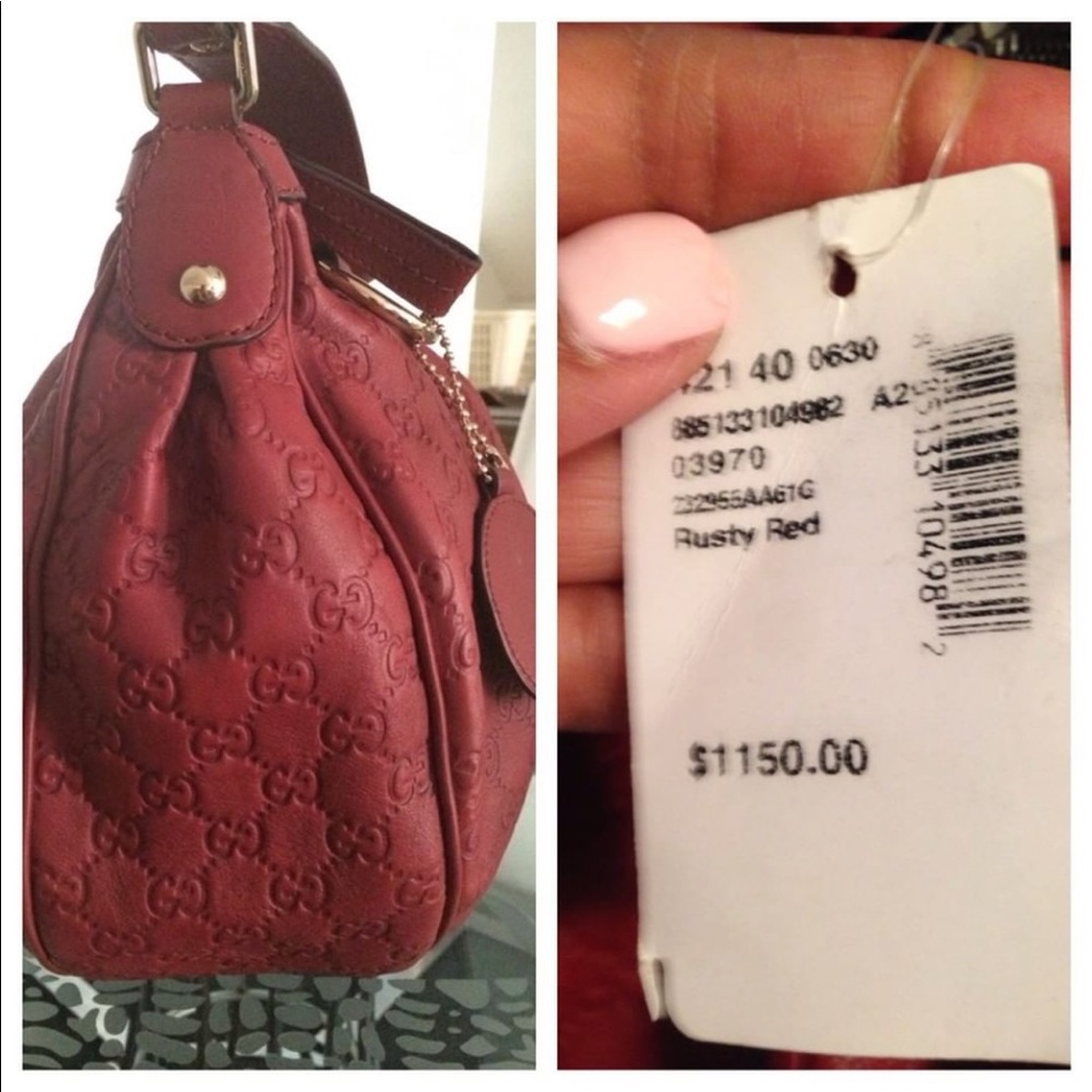 🍁Women’s Gucci web print maroon hobo bag🍁Great Fall Color🍂